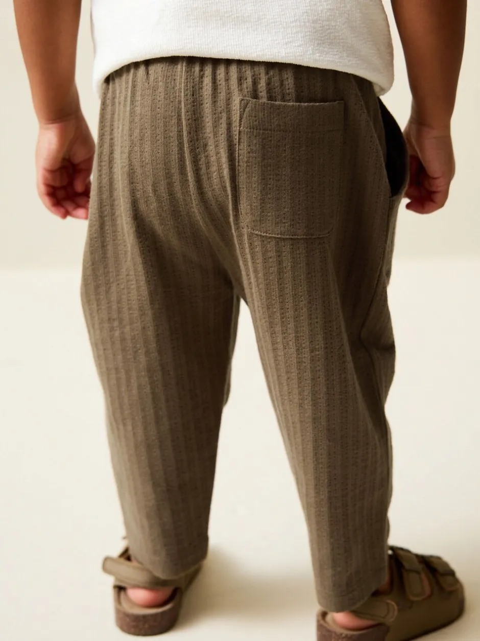 Jeans En Joggingbroeken|Next - Jersey joggingbroek met textuur (3 mnd-7 jr) Lichtbruin