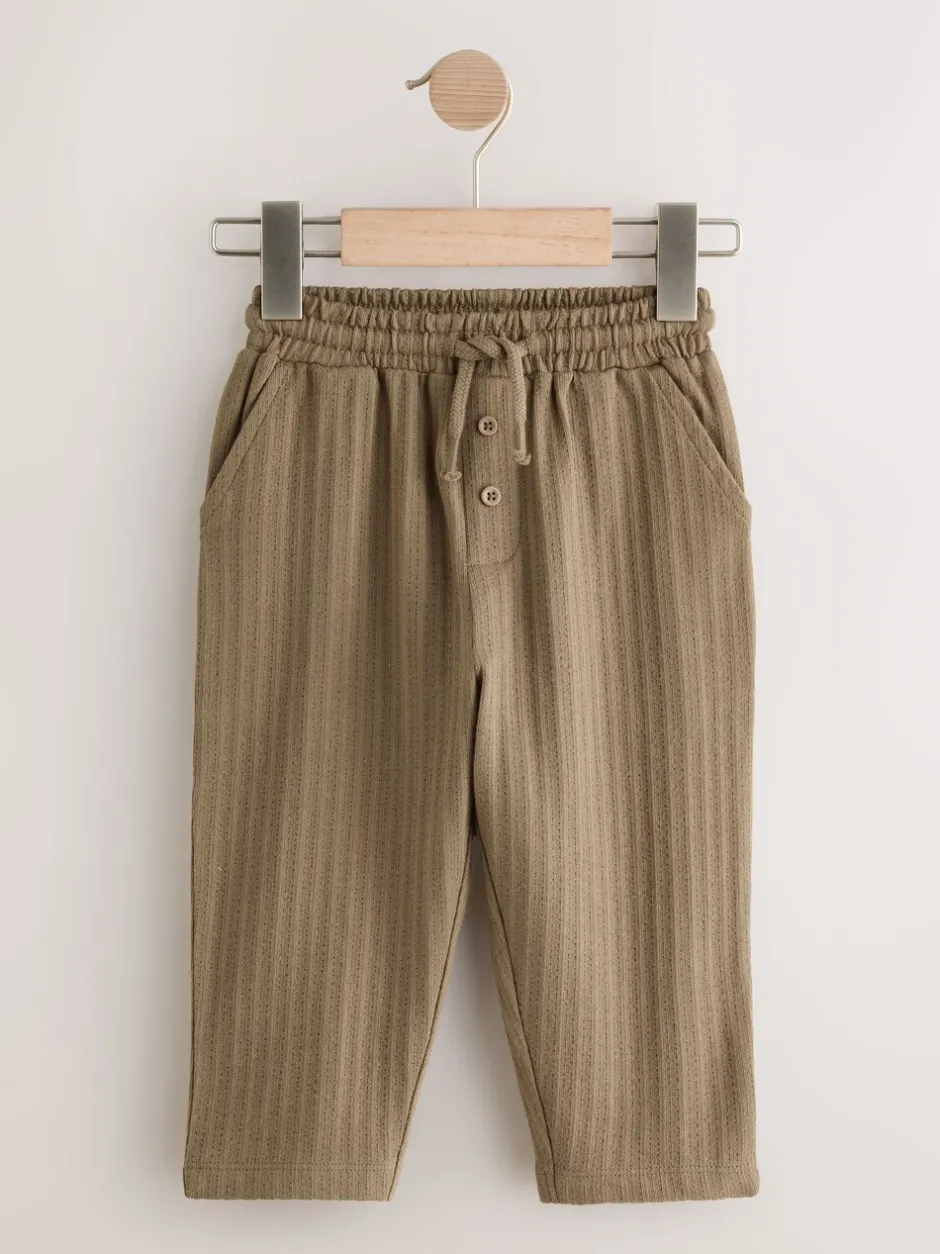 Jeans En Joggingbroeken|Next - Jersey joggingbroek met textuur (3 mnd-7 jr) Lichtbruin