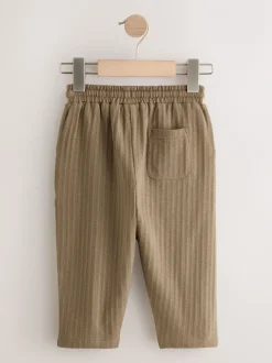 Jeans En Joggingbroeken|Next - Jersey joggingbroek met textuur (3 mnd-7 jr) Lichtbruin