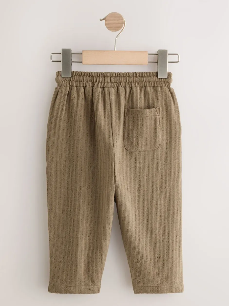Jeans En Joggingbroeken|Next - Jersey joggingbroek met textuur (3 mnd-7 jr) Lichtbruin