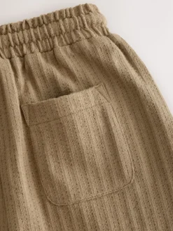 Jeans En Joggingbroeken|Next - Jersey joggingbroek met textuur (3 mnd-7 jr) Lichtbruin