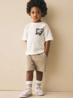 Shorts|Shorts|Next Lichtbruin - Jersey short (3 mnd-7 jr)