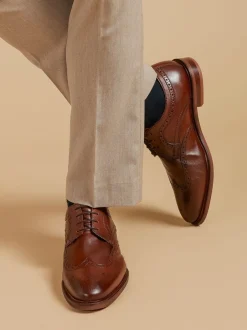 Formele Schoenen*Jones Bootmaker - Longwood suède derby-brogueschoenen Lichtbruin