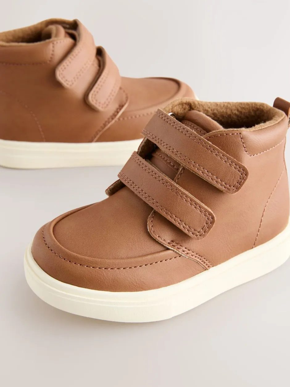 Boots|Next - Laarsjes met klittenbandsluiting en warme voering Lichtbruin