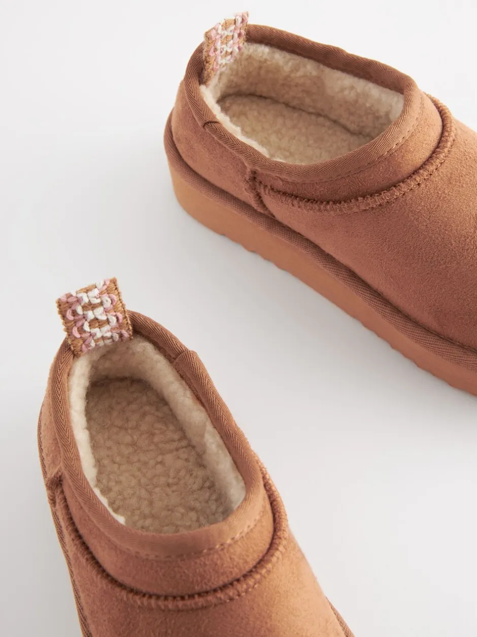 Pantoffels*Next - Lage schoenen Shoot fleece gevoerde pantoffels Lichtbruin