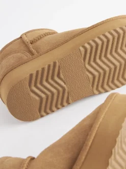 Boots*Next - Lage schoenen mini warmgevoerde waterafstotende suède Boots Lichtbruin