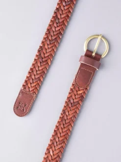 Ceintuurs|Lakeland Leather - Waverton gevlochten riem Lichtbruin