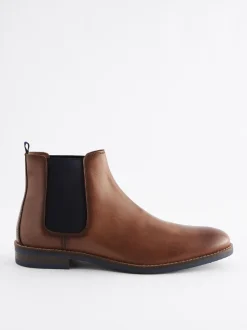 Boots*Next Lichtbruin - Leren Chelsea laarzen