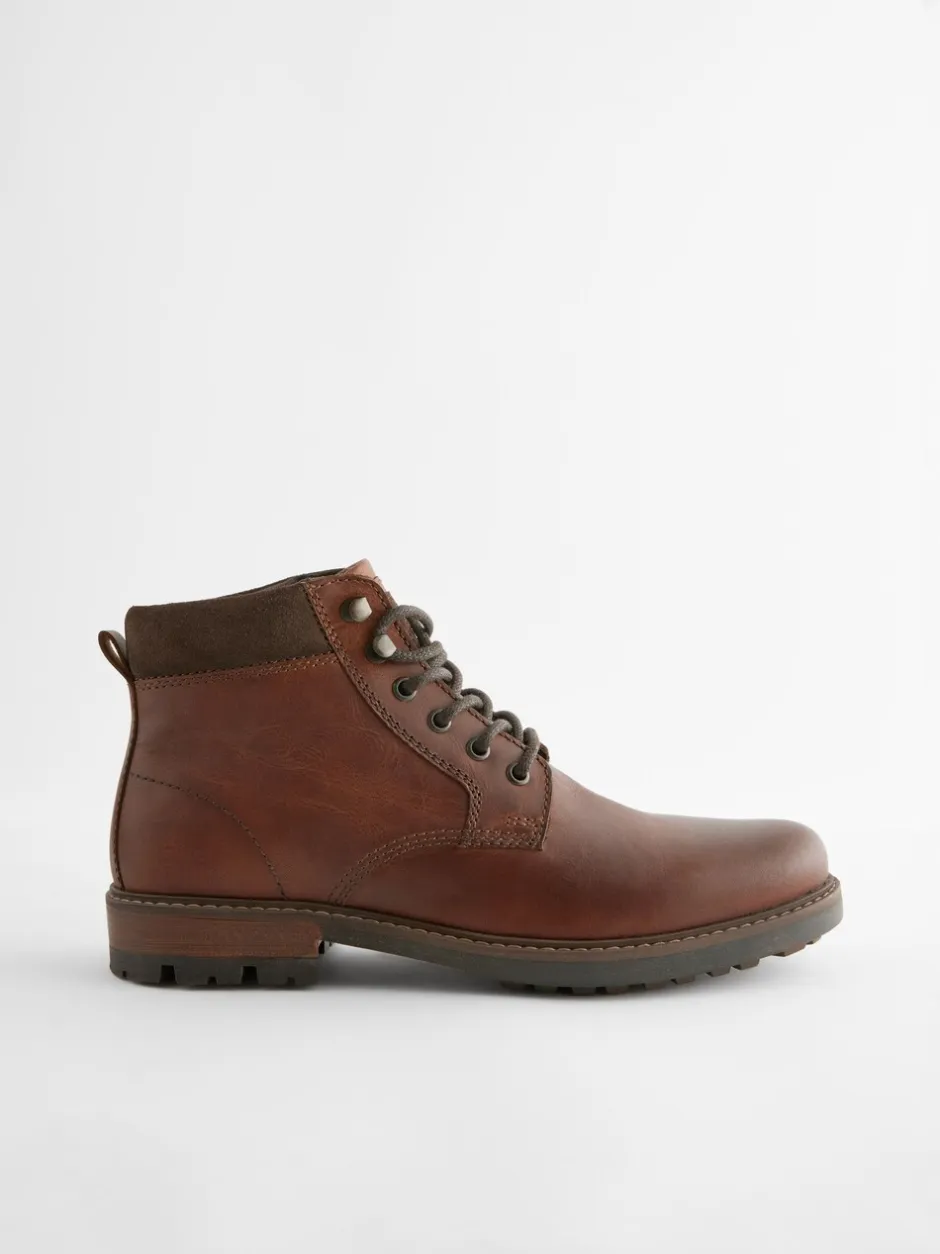 Boots*Next - Leren hoge schoenen Lichtbruin