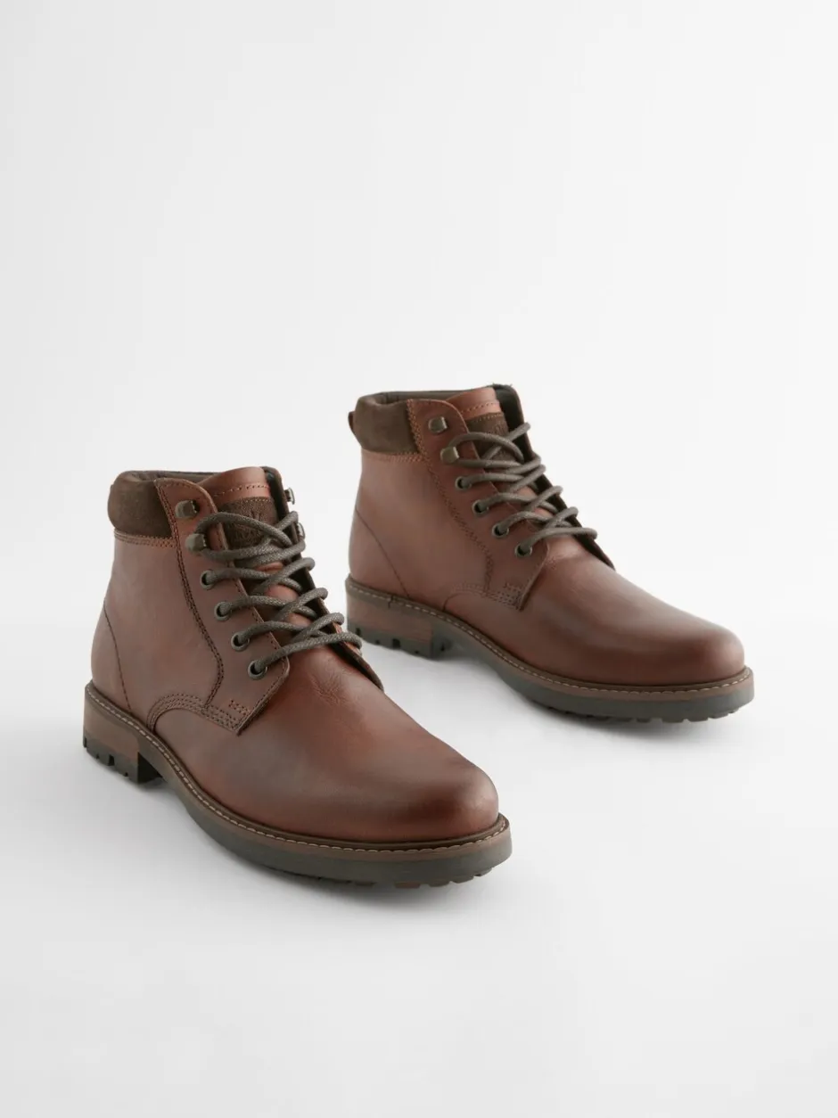 Boots*Next - Leren hoge schoenen Lichtbruin
