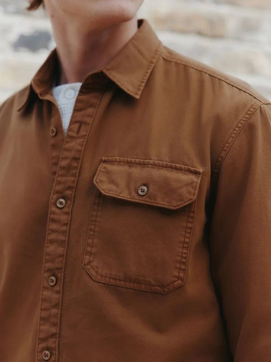 Formele Overhemden|Shirts|Next - Long Sleeve Garment Dyed Oxford Shirt Lichtbruin