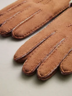 Mutsen, Handschoenen En Sjaals*Next - N. Premium leren handschoenen van schapenvacht Lichtbruin