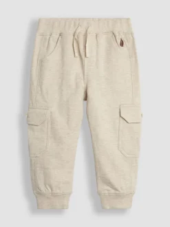Jeans En Joggingbroeken*Jojo Maman Bébé Lichtbruin & naturelkleurig gemêleerd - Cargo 100% Cotton Joggers 2 Pack Lichtbruin & naturelkleurig gemêleerd