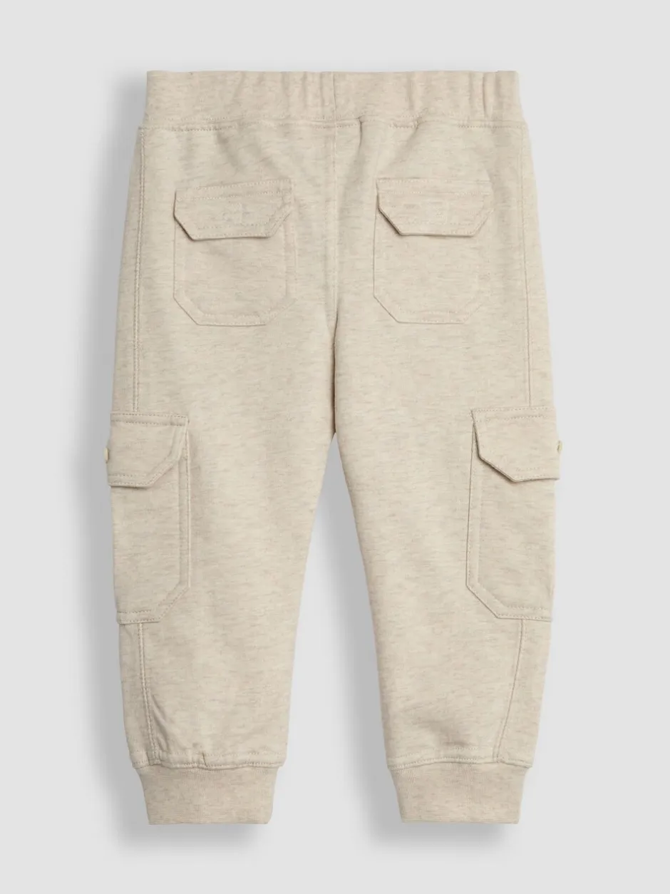 Jeans En Joggingbroeken*Jojo Maman Bébé Lichtbruin & naturelkleurig gemêleerd - Cargo 100% Cotton Joggers 2 Pack Lichtbruin & naturelkleurig gemêleerd