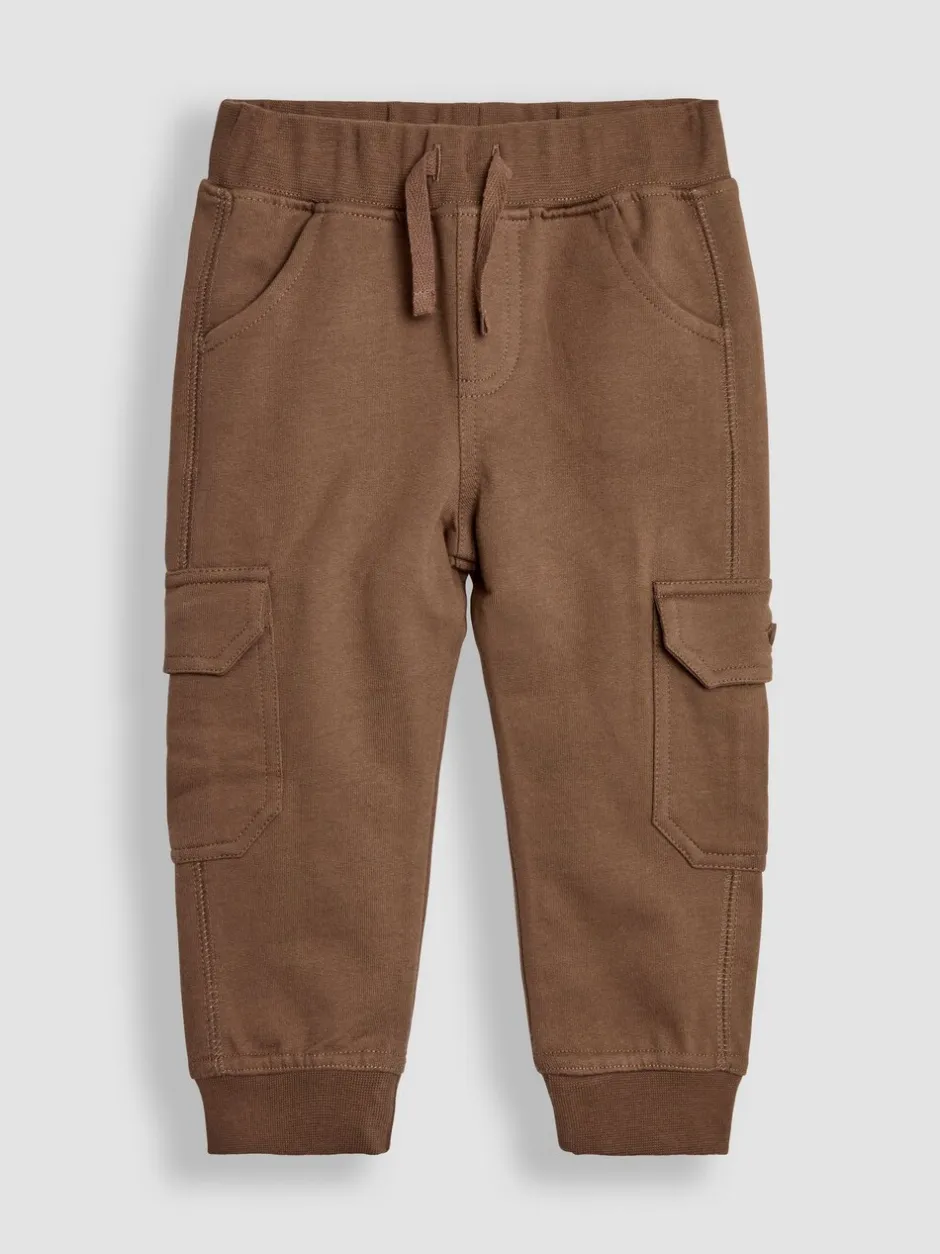 Jeans En Joggingbroeken*Jojo Maman Bébé Lichtbruin & naturelkleurig gemêleerd - Cargo 100% Cotton Joggers 2 Pack Lichtbruin & naturelkleurig gemêleerd