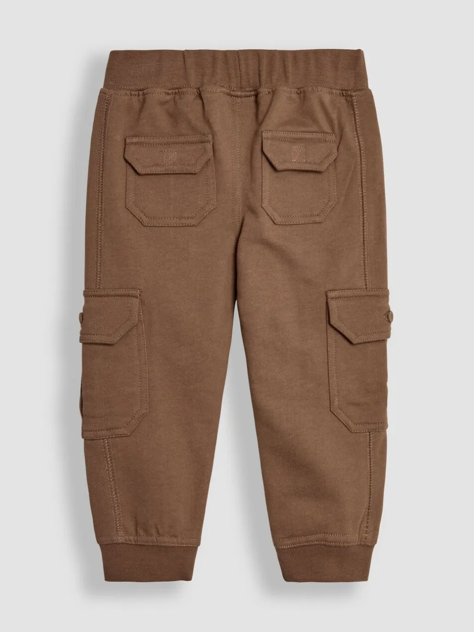 Jeans En Joggingbroeken*Jojo Maman Bébé Lichtbruin & naturelkleurig gemêleerd - Cargo 100% Cotton Joggers 2 Pack Lichtbruin & naturelkleurig gemêleerd