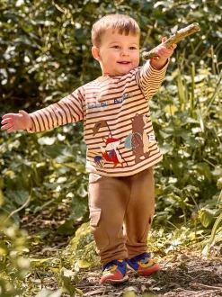 Jeans En Joggingbroeken*Jojo Maman Bébé Lichtbruin & naturelkleurig gemêleerd - Cargo 100% Cotton Joggers 2 Pack Lichtbruin & naturelkleurig gemêleerd