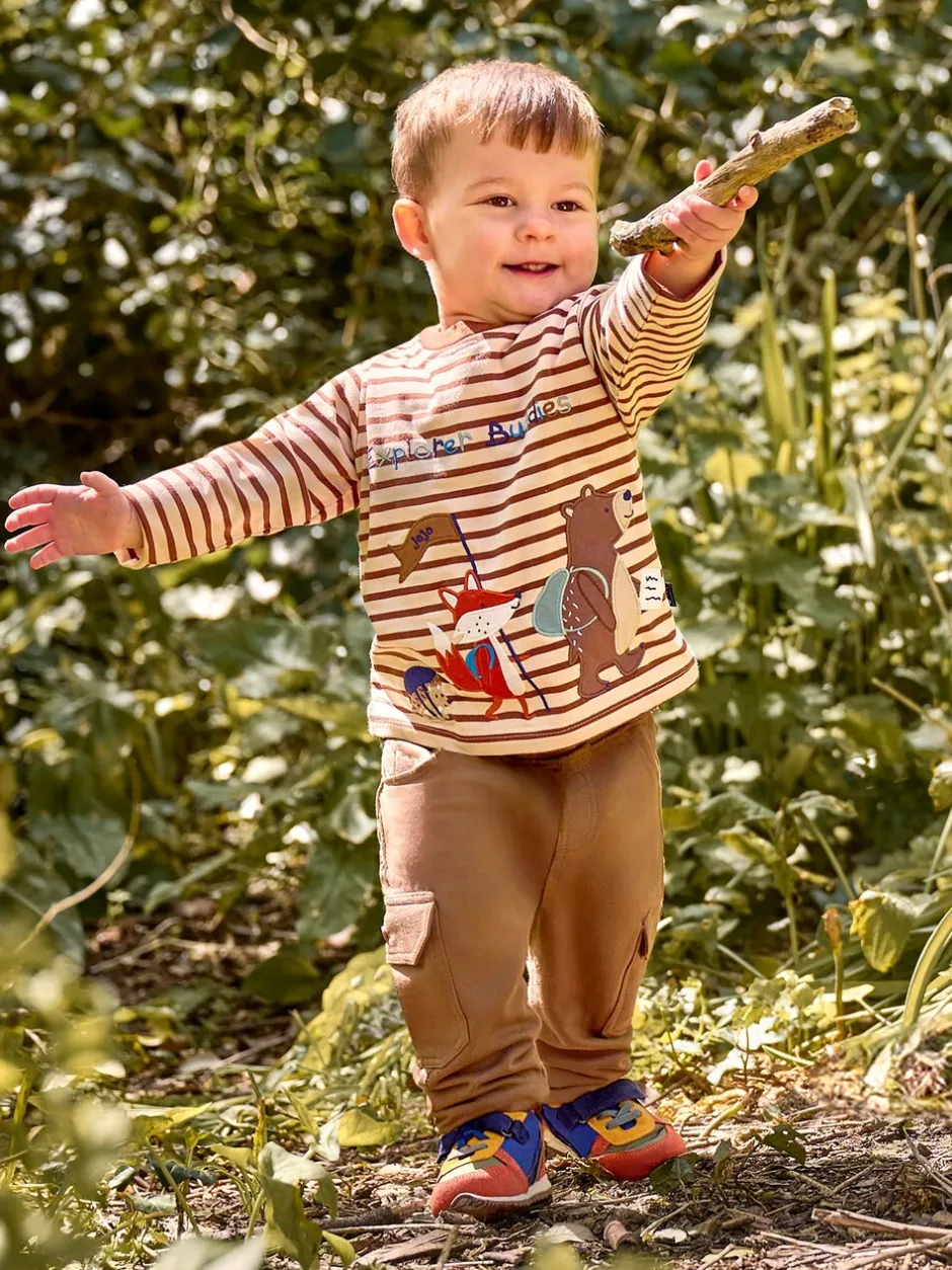 Jeans En Joggingbroeken*Jojo Maman Bébé Lichtbruin & naturelkleurig gemêleerd - Cargo 100% Cotton Joggers 2 Pack Lichtbruin & naturelkleurig gemêleerd