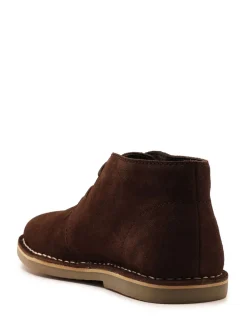 Boots*Off The Hook - Sahara suède leren Desert Chukka Vetersluiting Boots Lichtbruin