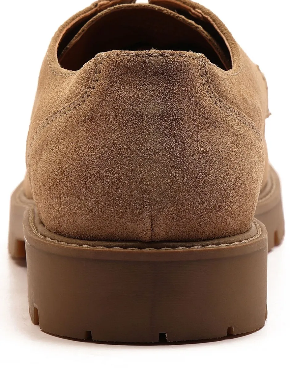 Schoenen*Off The Hook - Harvey Suede Leather Casual Lace-Up Boat Shoes Lichtbruin