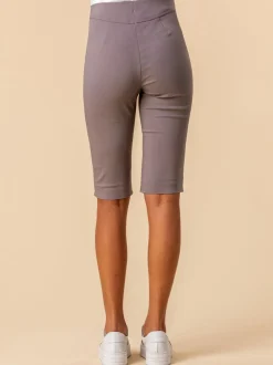 Shorts*Roman Lichtbruin - - Knielange stretchshort