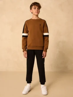 Joggingbroeken|Sweaters En Hoody´S|Next - Set met colourblock-trui (3-16jr) Lichtbruin