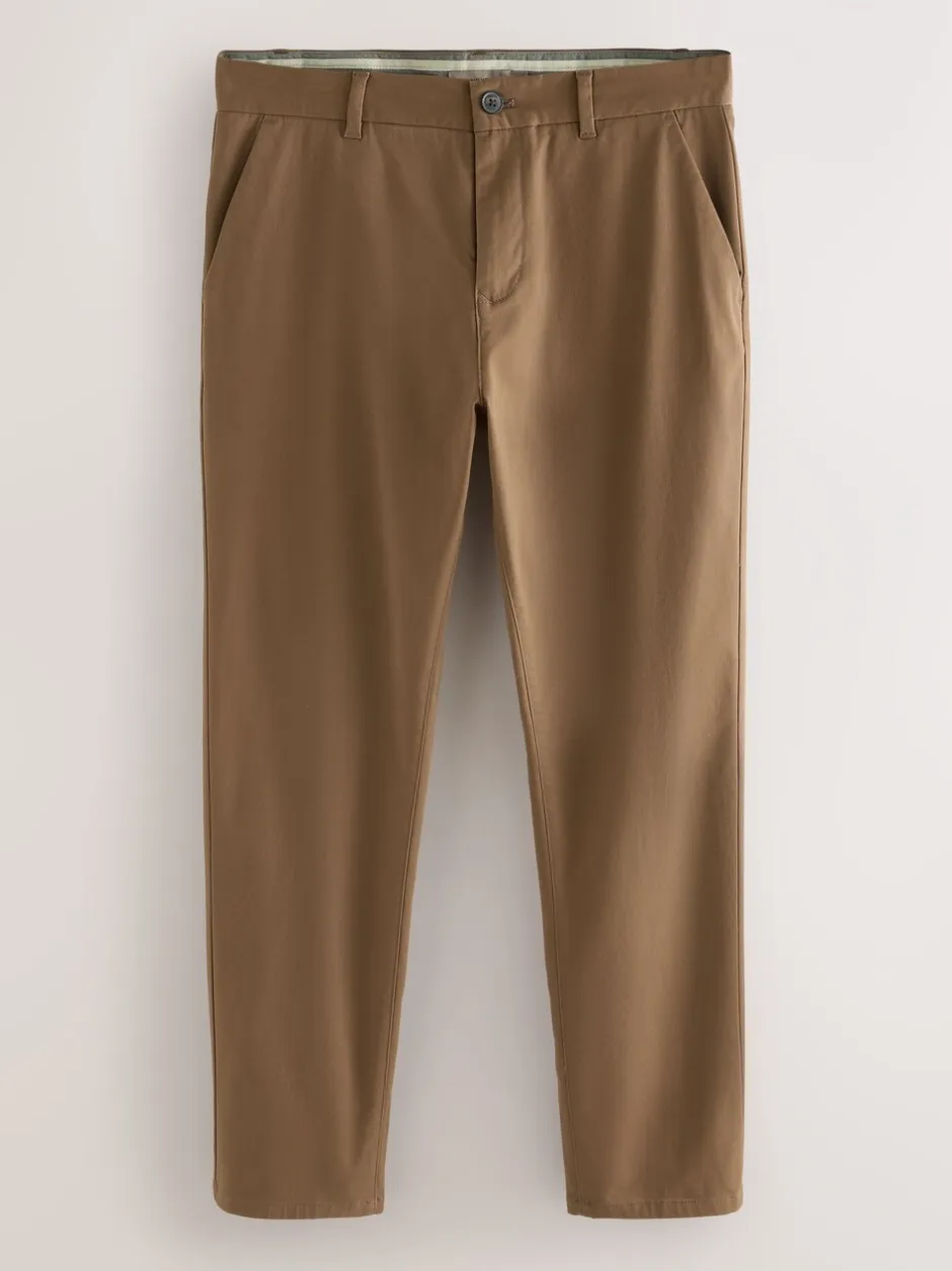 Broeken En Chino's*Next Lichtbruin - Slim Fit - Stretchy chino