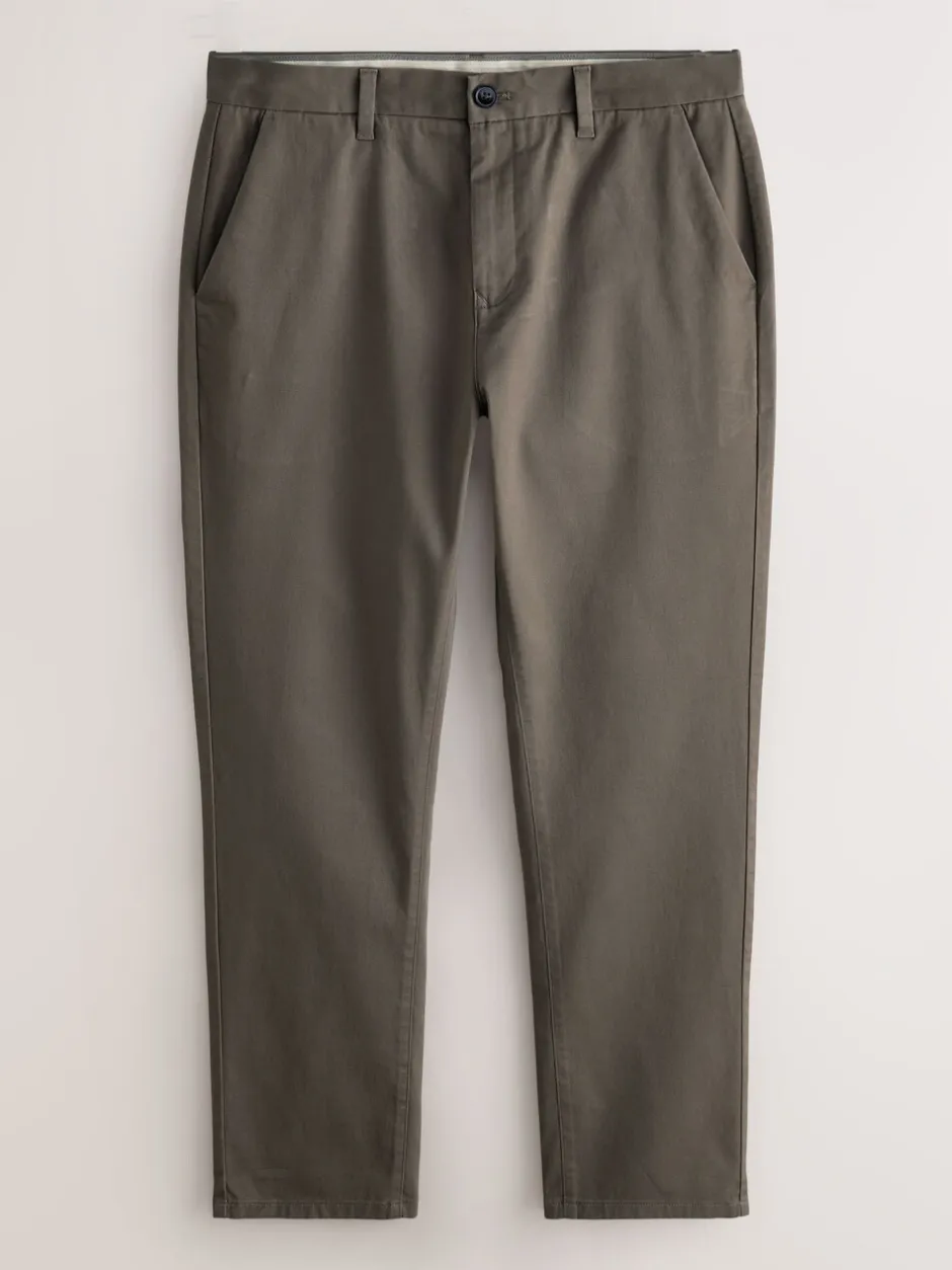 Broeken En Chino's|Next Lichtbruin - Slim Fit - Stretchy chino