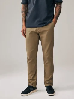 Broeken En Chino's|Next Lichtbruin - Slim Fit - Stretchy chino