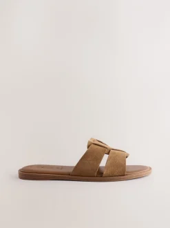 Ruimvallend En Extraruimvallend|Next Lichtbruin - Slotted Muilsandalen