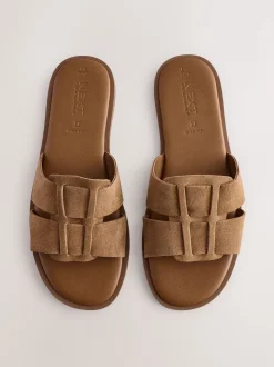Ruimvallend En Extraruimvallend|Next Lichtbruin - Slotted Muilsandalen