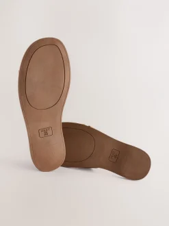Ruimvallend En Extraruimvallend|Next Lichtbruin - Slotted Muilsandalen