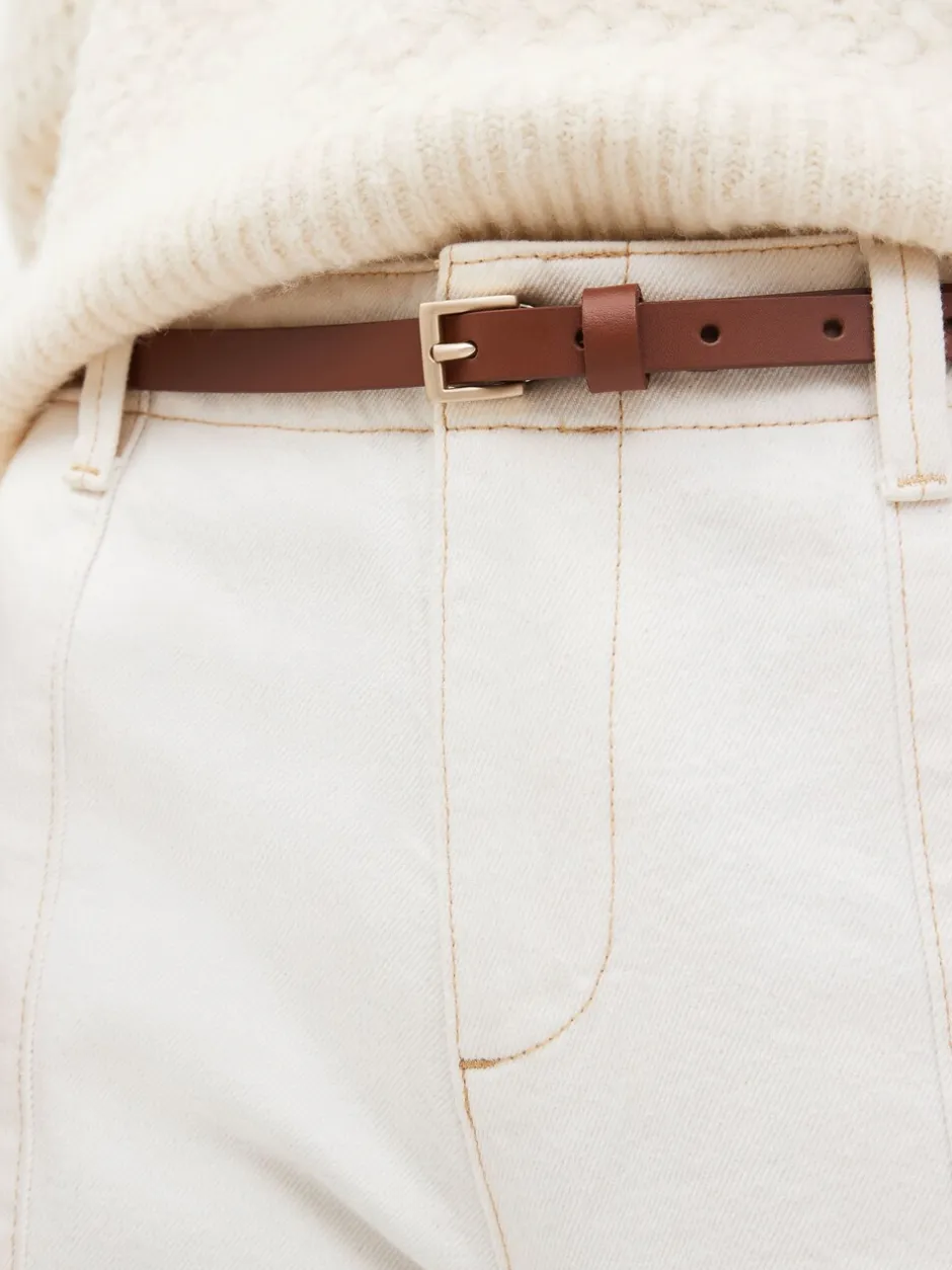 Ceintuurs|Next Lichtbruin - Smalle leren riem