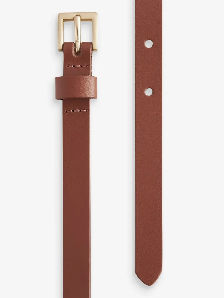 Ceintuurs|Next Lichtbruin - Smalle leren riem