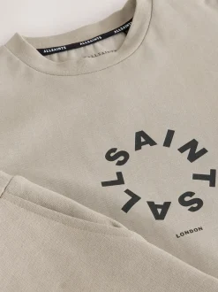 Shorts*smALLSAINTS - Tierra set van T-shirt en sweatshorts Lichtbruin