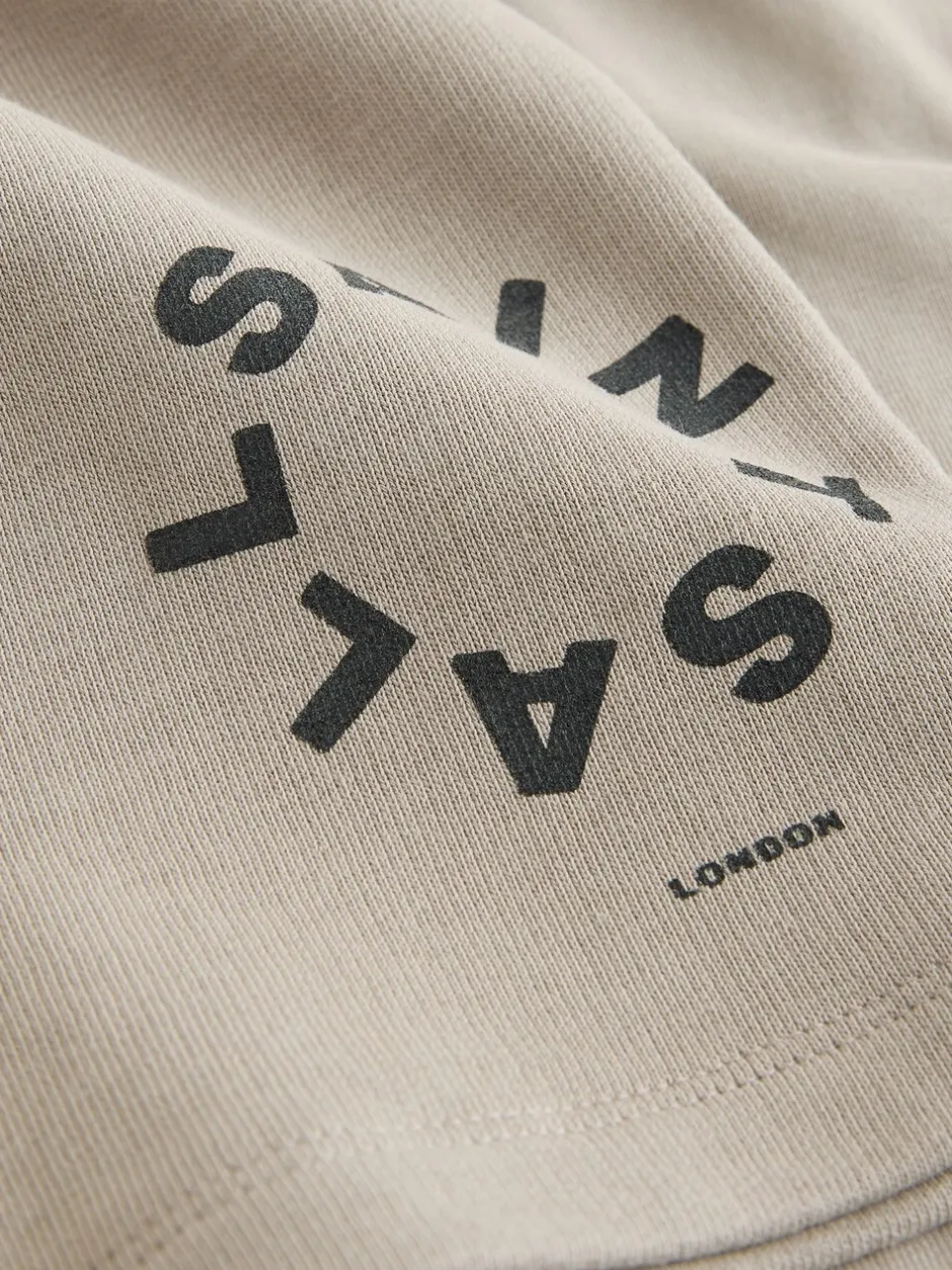 Shorts*smALLSAINTS - Tierra set van T-shirt en sweatshorts Lichtbruin