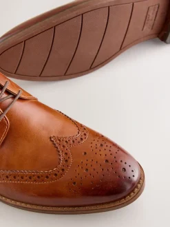 Boots|Formele Schoenen*Next Lichtbruin - Smart Brogue Leather Boots