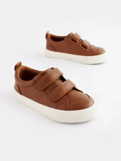 Sneakers*Next - Sneakers met twee klittenbandjes Lichtbruin