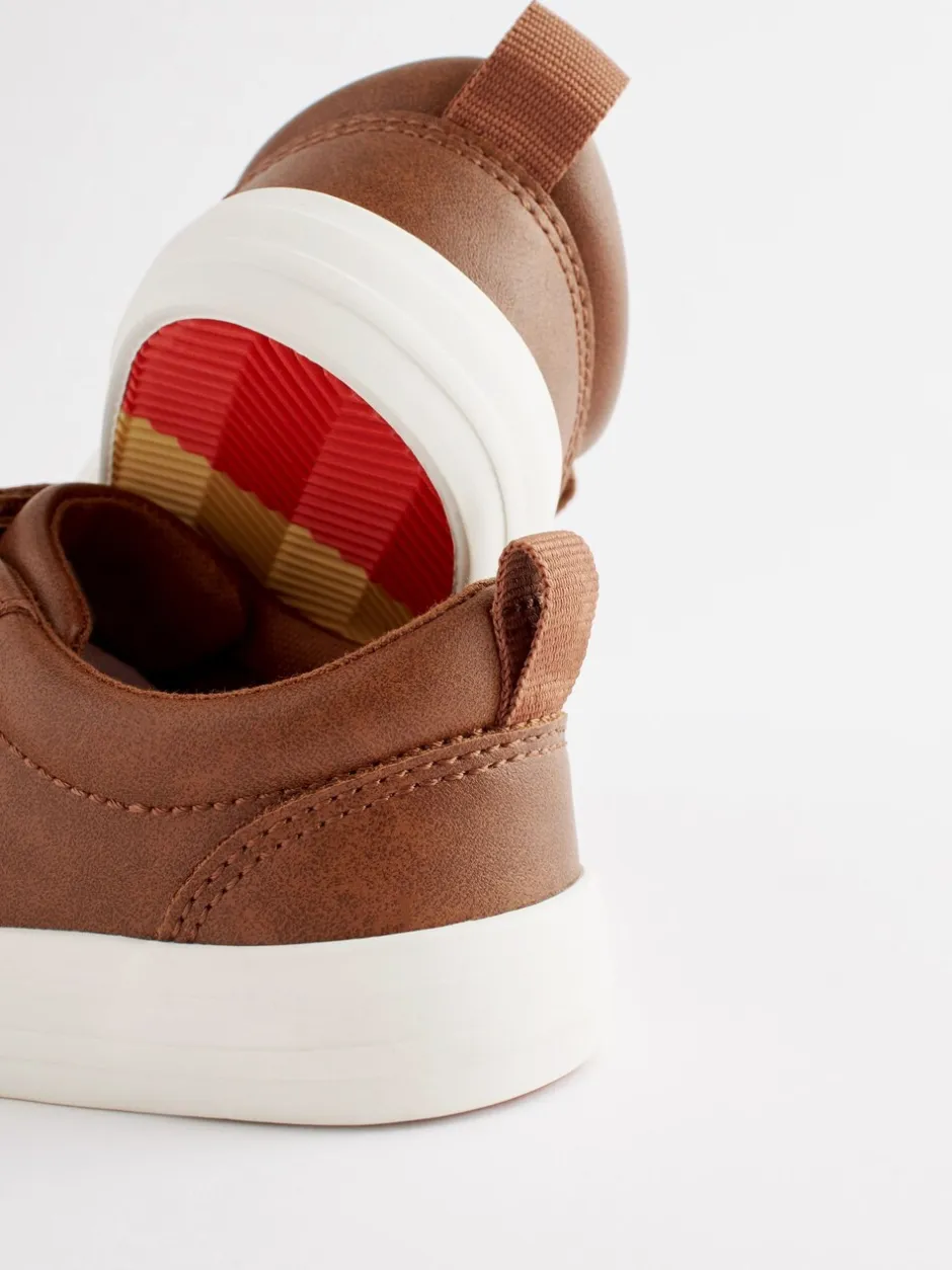 Sneakers*Next - Sneakers met twee klittenbandjes Lichtbruin