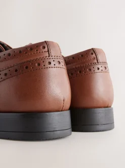 Schoenen|Formele Schoenen*Next - Standaard pasvorm - Leren Oxford brogues Lichtbruin