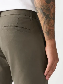Broeken En Chino's*Next Lichtbruin - Strakke Pasvorm - Stretchy chino