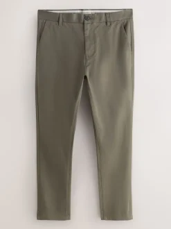 Broeken En Chino's*Next Lichtbruin - Strakke Pasvorm - Stretchy chino