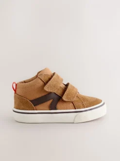 Boots|Next - Suède hoge sneakers met klittenbandsluiting Lichtbruin