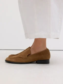 Lage Schoenen*Next - Suède ronde neus Instappers Lichtbruin