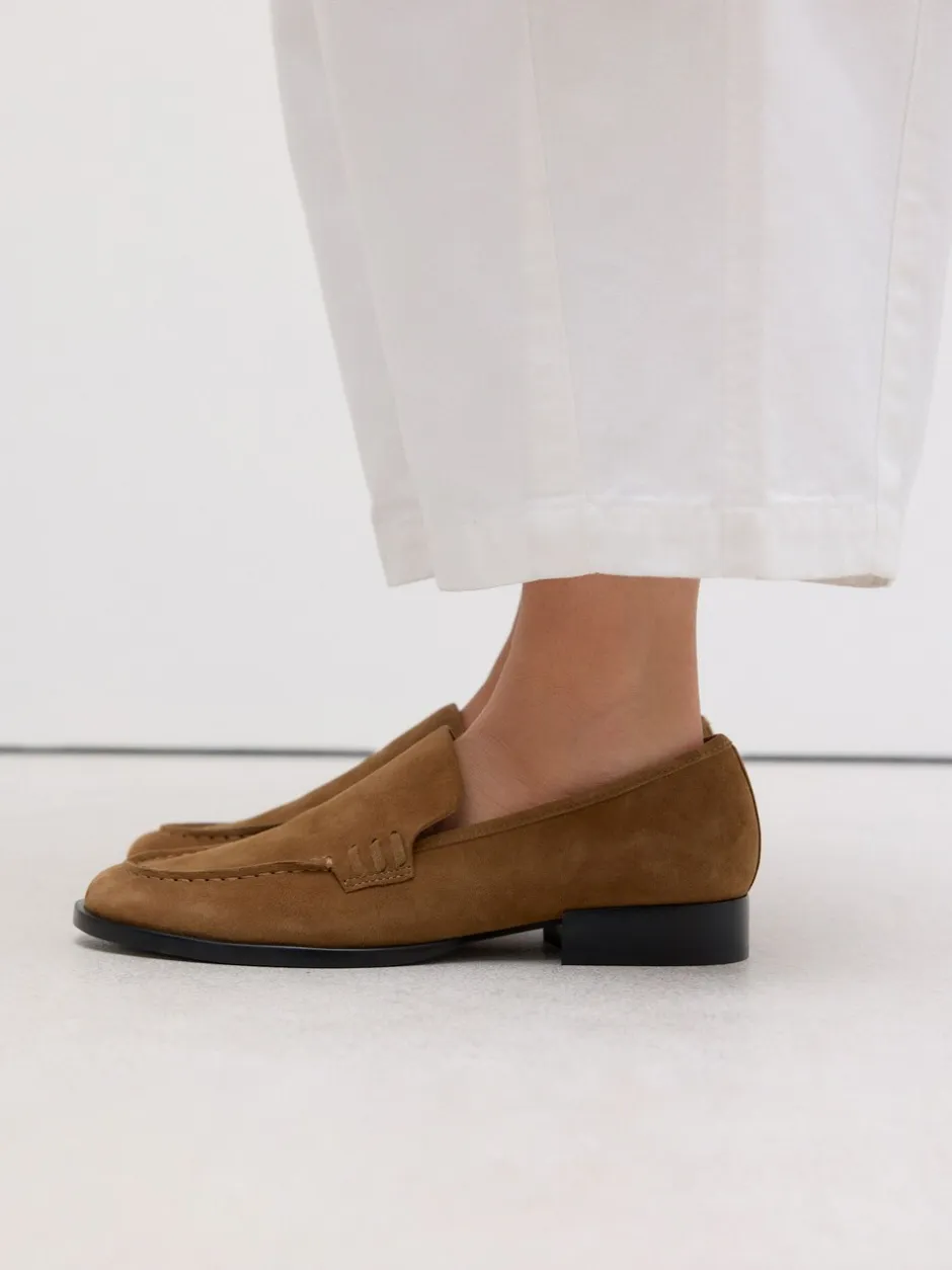 Lage Schoenen*Next - Suède ronde neus Instappers Lichtbruin