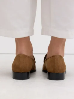 Lage Schoenen*Next - Suède ronde neus Instappers Lichtbruin