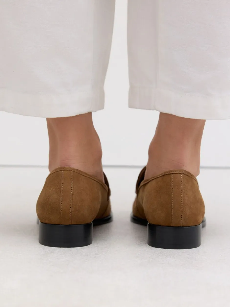 Lage Schoenen*Next - Suède ronde neus Instappers Lichtbruin
