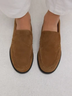 Lage Schoenen*Next - Suède ronde neus Instappers Lichtbruin