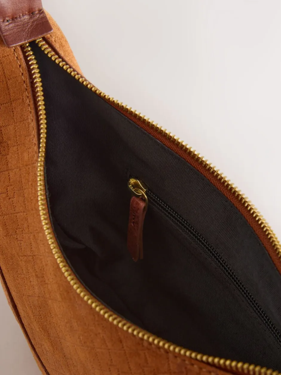 Tassen En Portemonnees*Next Lichtbruin - Suède schoudertas