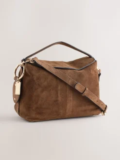 Tassen En Portemonnees*Next Lichtbruin - Suede Charm Cross-Body Bag